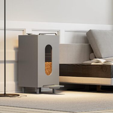 Автоматичний годівниця для котів та собак QLS, 20л, з мискою, сіра