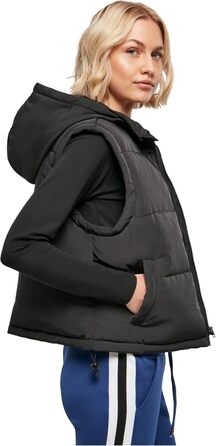 Жіночий жилет Urban Classics з переробленого твіду з наповнювачем, чорний (L)