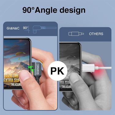 Кабель USB-C на USB-C 2M, 100W, 5A, з E-Mark чіпом для Macbook, iPad, Samsung, Huawei