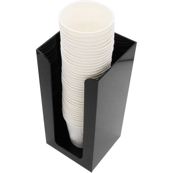 Together-Life Paper Cup Organizer Dispenser, Disposable Cup Lid Holder, Display Storage, Coffee, Milk, Teeshop, Restaurant Supplies, Halloween Party Supplies (2 Compartments, black) (Style 4)
