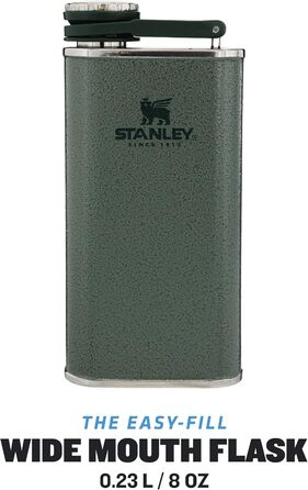 Термос Stanley Classic Wide Mouth 236ml з кришкою Never-Lose - нержавіюча сталь, широка горловина, BPA-Free, Hammertone Green