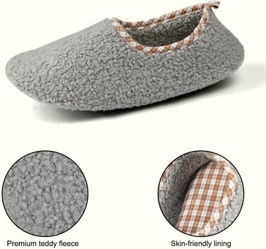 OFFCUP Теплі жіночі халати з меморі-піни: зимові халати, халати з бавовни, халати з плюшу, сірі, 37-38 розмір