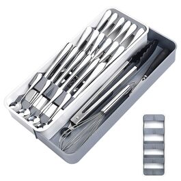 Органайзер для столових приборів розширюваний, 9 відділень, 14-22.5 см, для кухонних шухляд - компактний та зручний