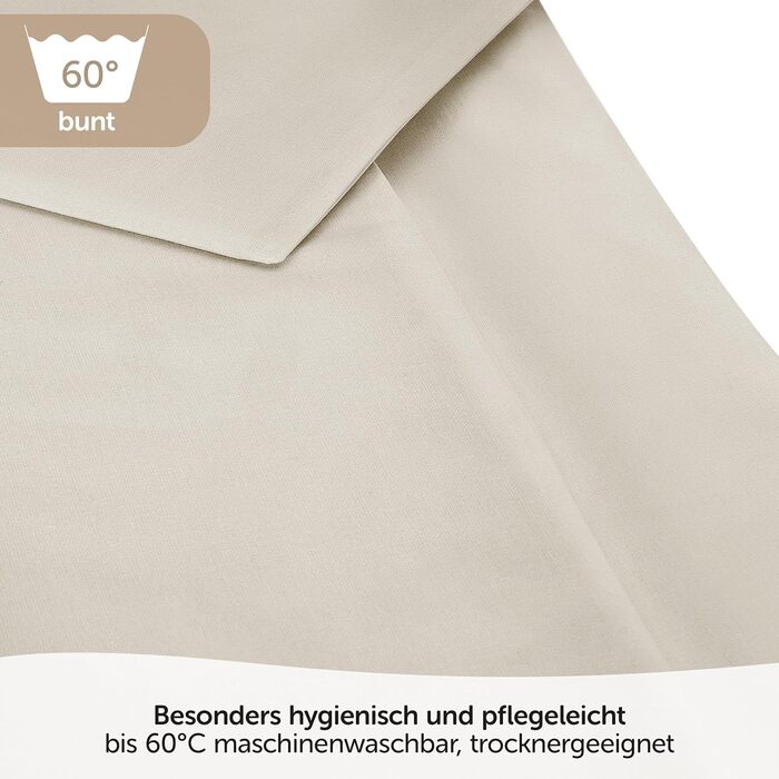 Набір постільної білизни для дитячого ліжечка MAKIAN, 100% бавовна, дихаюча, легка у догляді, Oeko-Tex, бежевий | 100x135 см, 40x60 см