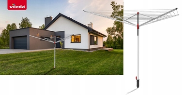 Садова сушарка для білизни Vileda Sun Lift XL, 50 метрів мотузок, комплект