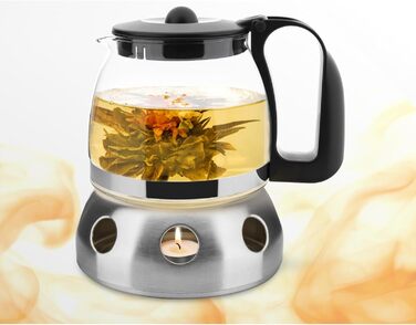 Скляна чайник T24 з ситечком, 1250 мл (без підставки)