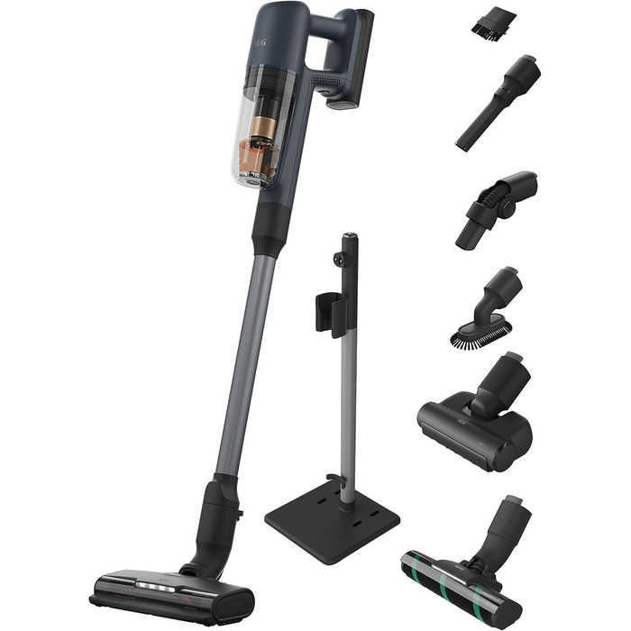 Бездротовий пилосос AEG Hygienic 7000: потужний, легкий, для алергіків, 40 хв роботи, 120 м², 5-ступенева фільтрація, для всіх поверхонь, автоматичний режим, з аксесуарами (2023)