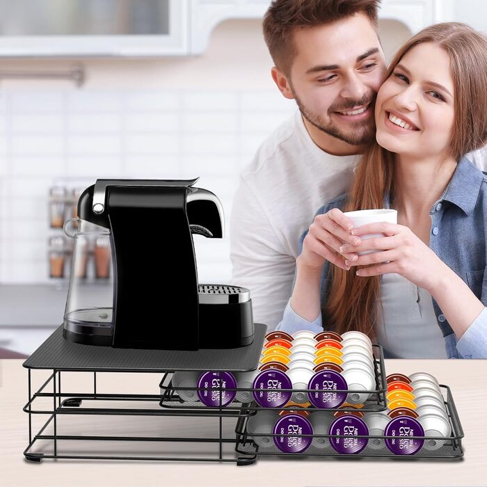 Підставка для капсул кави Masthome 3-ярусна для Dolce Gusto, 108 капсул, чорна