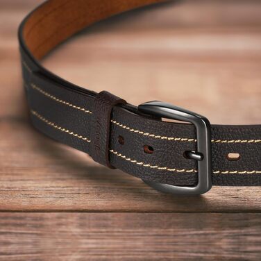 Чоловічий шкіряний ремінь Wrangler коричневого кольору з тисненням логотипа для джинсів та штанів хакі, розмір 44