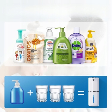 Безконтактний дозатор для мила Bedee, настільний, 380 мл, білий