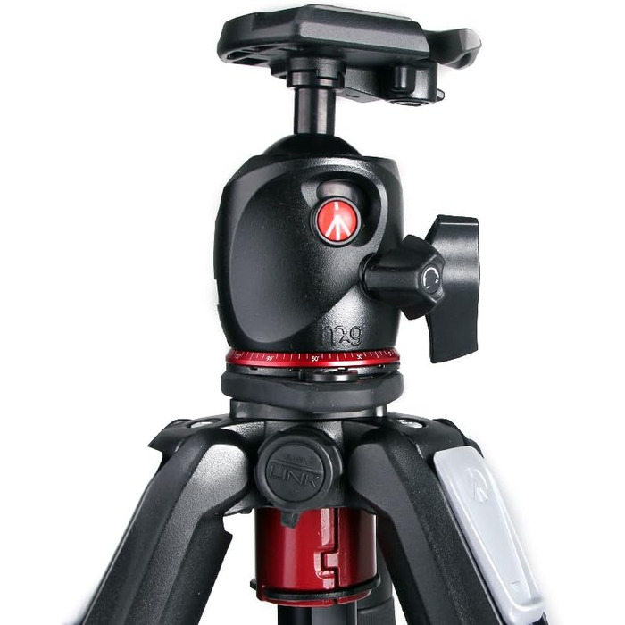 Штатив Manfrotto 055XPRO3 з алюмінію - комплект з триногим наголовником - професійний штатив для фото та відеозйомки, 3 сегменти, для DSLR та аксесуари