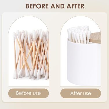 Тримач для ватних паличок та дисків, пластиковий органайзер для ванної кімнати