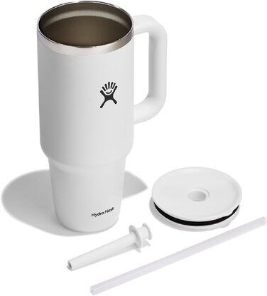 Термостакан Hydro Flask Travel Tumbler 1.2 л з трубою, нержавіюча сталь, вакуумна ізоляція, White