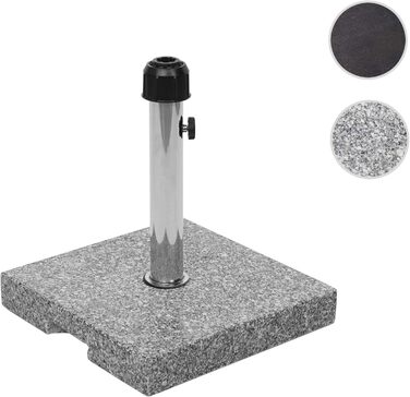 Mendler Umbrella Stand HWC-F92, Umbrella Stand Umbrella Holder, Granite - 24kg Round Grey