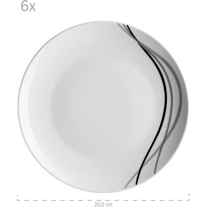 Набір посуду Maser Kombiservice, порцеляна TAJO, білий, 30 предметів, 40 x 60 x 40 см