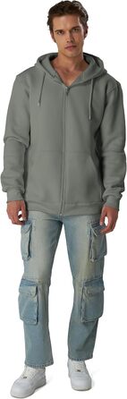 Світшот з капюшоном Smith & Soo для чоловіків – спортивна куртка, світшот з довгими рукавами, фітнес, тренування, худі, сірий (M)