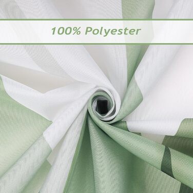 Шторка для душу Bonhause 180x180 см, водонепроникна, антигрибкова, смугаста, з 12 кільцями