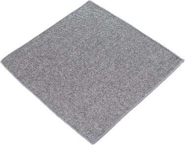 Метелик чоловічий DonDon Tweed 12x6 см з нагрудною хустинкою 23x23 см, бавовна, сіро-клітинчастий візерунок