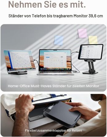Складана підставка для планшета LISEN, регульована за висотою тримач для iPad, Samsung Tab, Lenovo, Kindle (4.0