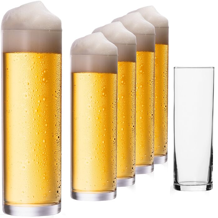 Набір склянок Kölsch Imperial 6 шт по 200 мл для пива Кельш, скляні, для мийки в посудомийній машині