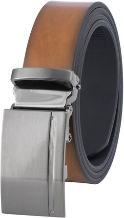 Чоловічий шкіряний ремінь Lindenmann Automatik, колір коньяк, розмір 105/120 см