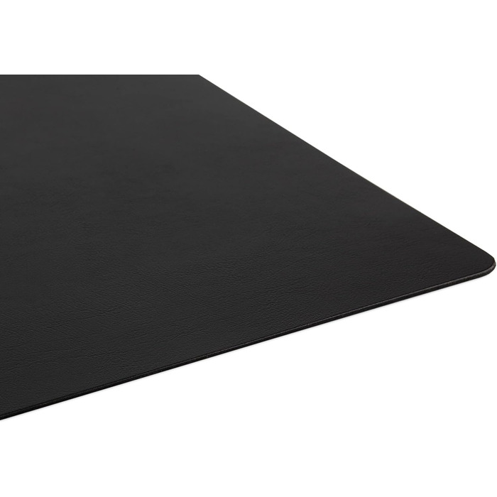 Table Placemats Washable 4-Pack – Sustainable, Stable & Non-Slip – High-Quality Recycled Leather, Made in Germany (Black)