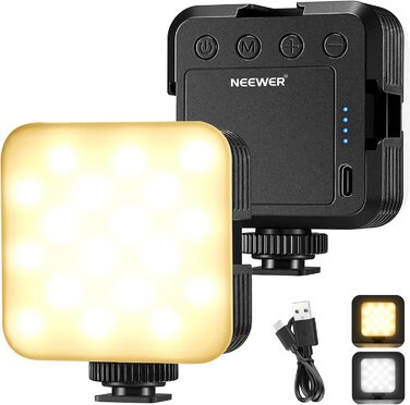 NEEWER NL-36AI RGB LED панель для відеозйомки: 8W, 2700K–7500K, регульоване RGB освітлення, 4000mAh, металева, для DSLR, стрімінгу