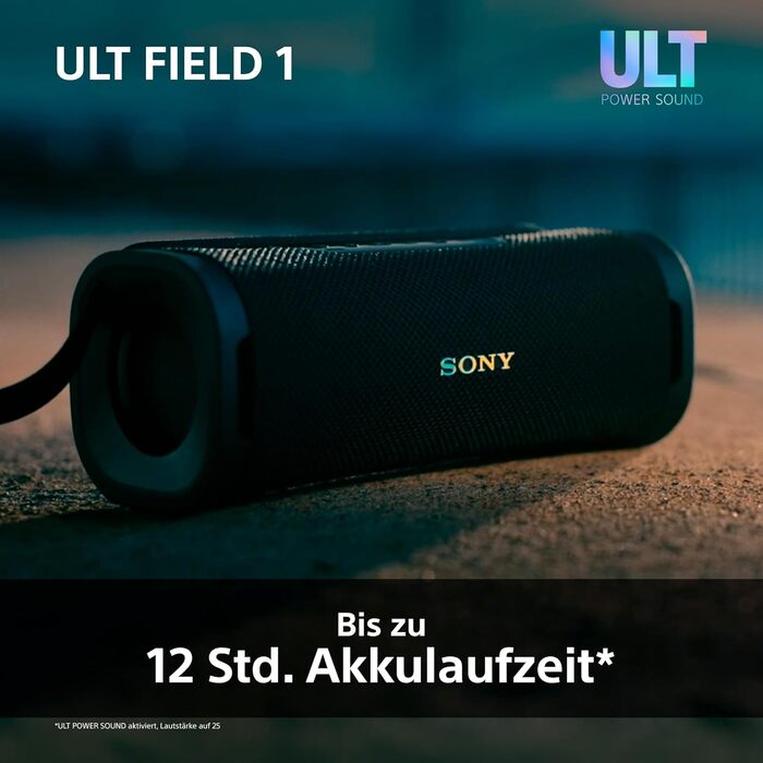 Sony ULT Field 1 - Портативна Bluetooth колонка з глибоким басом, IP67 (водонепроникна, пилозахищена), 12 год роботи, білий
