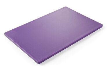 HENDI Cutting Boards, HACCP compliant, double-sided, suitable for allergy sufferers, 600x400x(H)18mm, HDPE 500 plastic, violet.
