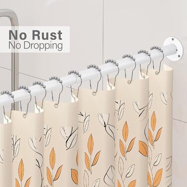 Кутова душова штанга L-подібної форми, регульована, з 12 гачками та підставкою для стелі – 99,1 см – 175,3 x 149,3 см – 215,3 см (білий)