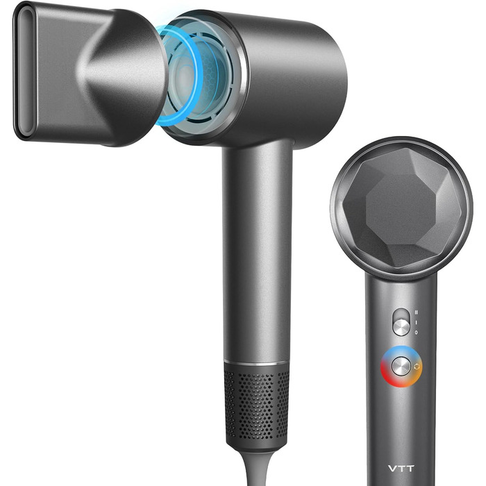 Тріо Хай-Спід Фен - Швидке Сушіння, Тиха Робота, Легкий Дизайн для Дому та Подорожей, Ідеальний для Чоловіків, Жінок та Професіоналів