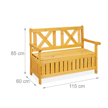Relaxdays Garden Bench with Storage