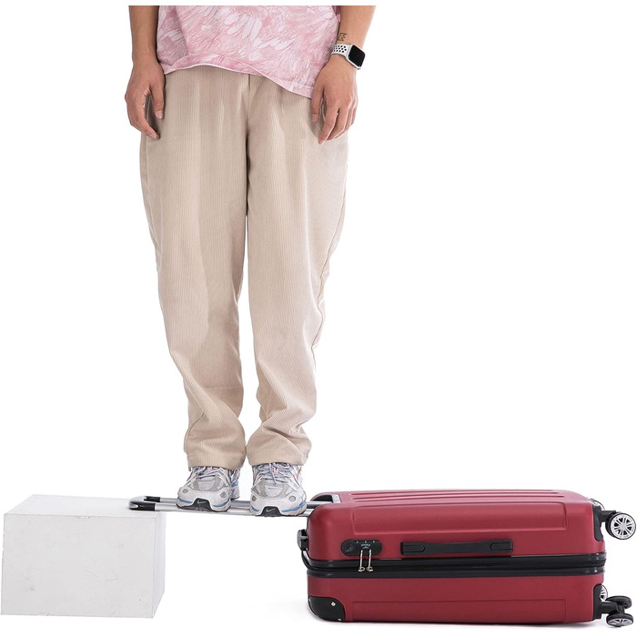 Чемодан Flexot® F-2045: набір з 3 шт., ручна поклажа, валіза на колесах, ручна поклажа (XL, рубіново-червоний)