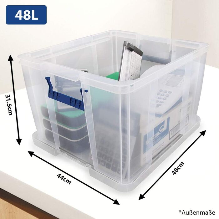 Велика пластикова коробка для зберігання з кришкою BANKERS BOX ProStore, 48 л, 30×58×38,5 см