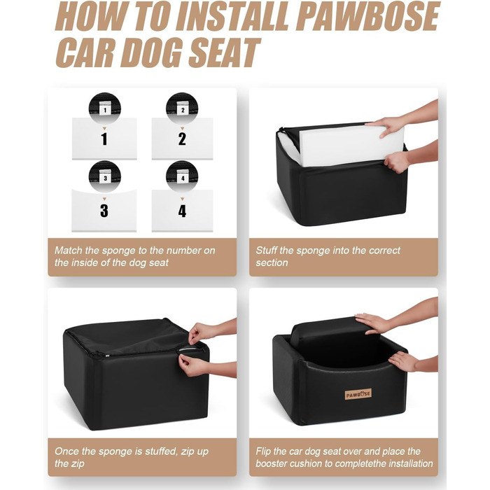 Автокрісло для собак - безпечне та зручне автоліжко для маленьких та середніх собак до 35 кг, з ременем безпеки та водонепроникним покриттям