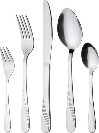 GRÄWE Stainless Steel Cutlery Set for 6 People, 30-Piece Table Cutlery Set, Nickel-Free, Rust-Proof, Hand-Polished, Dishwasher-Safe - Stralsund Series