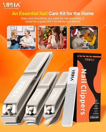 Набір ножиць для нігтів Nagel з пилкою для нігтів (4 шт.), професійні манікюрні ножиці для пальців рук і ніг, шампань