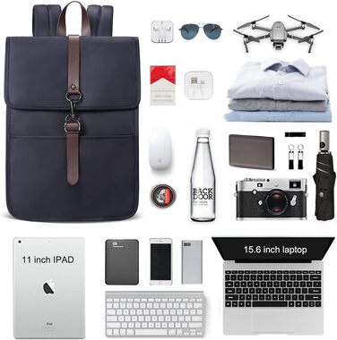 Рюкзак для ноутбука чоловічий/жіночий, 15.6 дюймів, з USB-портом, для подорожей, навчання, велосипеда, блакитний