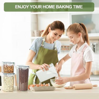 Набір контейнерів для продуктів з кришкою, 16 шт. BPA free, герметичні, для зберігання круп, борошна, мюслі. Органайзери для кухні з етикетками