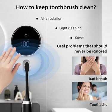 UV Disinfecting Toothbrush Holder with Drying, Automatic Sensor Brush Holder, Electric Toothbrush Disinfectant, Toothbrush Sterilizer Organizer