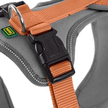 Нашийник для собак HUNTER Neopren, розмір L, колір: мідно-сірий, нейлон, м'який неопрен, світловідбиваючий 3M Scotchlite