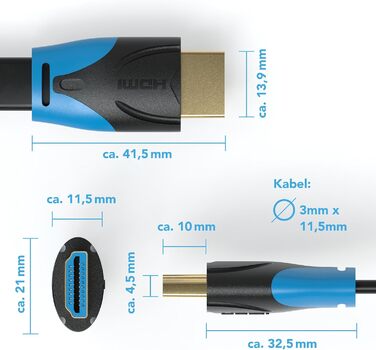 Кабель HDMI 2.0 Flat White 10м: 4K@60Hz, HDR, Ethernet, Ultra HD, 3D, Full HD, 1080p, ARC, білий