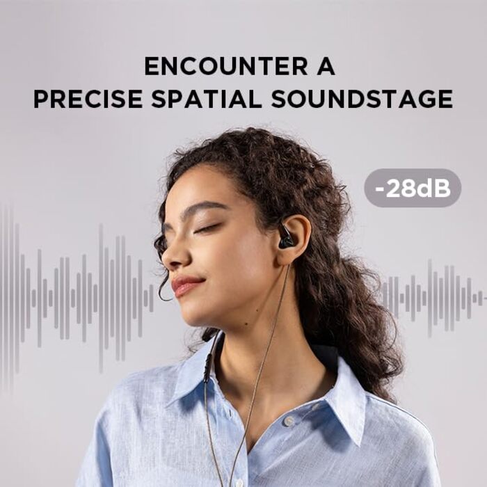 Навушники 1MORE P50 Penta Driver з MMCX кабелем, Hi-Res Audio, 3.5mm, глибокий бас, HiFi звук, мікрофон, для музики та геймінгу