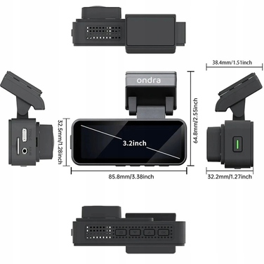 Автомобільний відеореєстратор 4K Ultra HD з GPS, Wi-Fi та камерою заднього виду