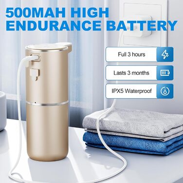 Автоматичний диспенсер для мила Amyzavls, 380 мл, USB, сенсорний, для ванної, кухні, офісу, інфрачервоний сенсор, підтримка рідкого та пінного мила