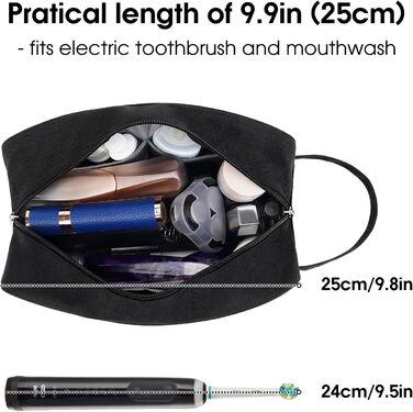 Чоловічий туалетний набір Narwey: водонепроникна, міцна косметичка для подорожей з багатьма відділеннями (чорний)