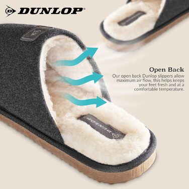 Тапочки чоловічі Dlop з антиковзкою підошвою та плюшевою підкладкою (42 EU, темно-сірий)