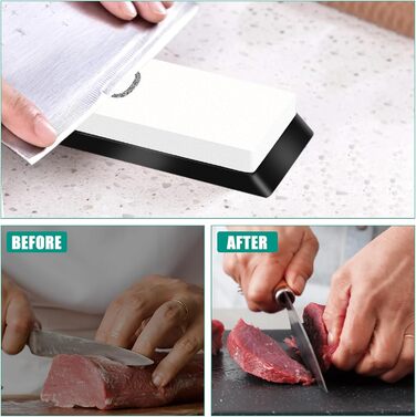 Набір точильних каменів для ножів (6 шт.) з фіксованим кутом, точильний брусок, професійний набір з підставкою для кухні та відпочинку на природі