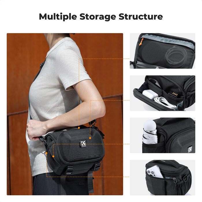 Сумка для камери K&F CONCEPT для DSLR/SLR, фотосумка, рюкзак, фоторюкзак, фотосумка на плече зі штативним кріпленням