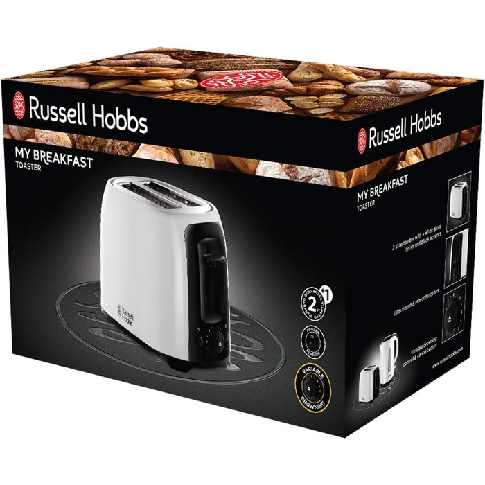 Електричний чайник Russell Hobbs My Breakfast 1.7л, 2200W з прихованим нагрівачем та фільтром від накипу